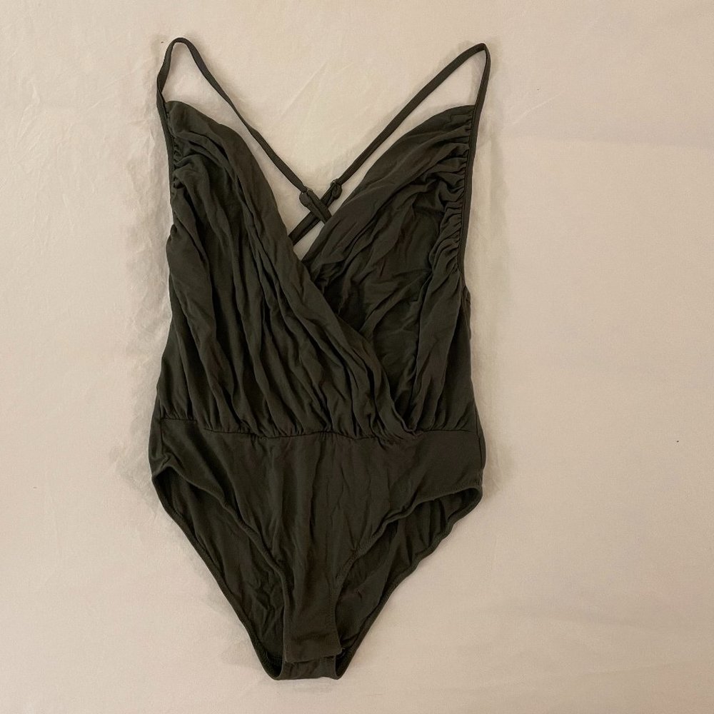 KIMCHI BLUE olive green bodysuit
